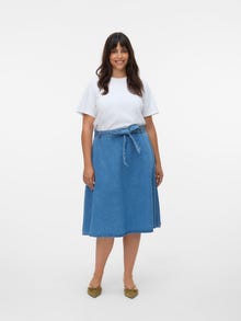 Vero Moda VMJOLENE High waist Midi skirt -Medium Blue Denim - 10338371