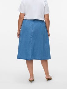 Vero Moda VMJOLENE High waist Midi skirt -Medium Blue Denim - 10338371