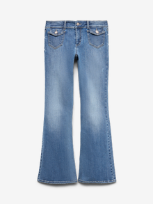 Vero Moda VMJEAN Niedrige Taille Ausgestellt Jeans -Medium Blue Denim - 10338385