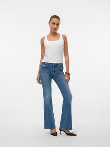 Vero Moda VMJEAN Niedrige Taille Ausgestellt Jeans -Medium Blue Denim - 10338385