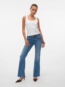 Vero Moda VMJEAN Niedrige Taille Ausgestellt Jeans -Medium Blue Denim - 10338385