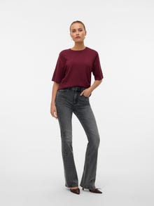 Vero Moda VMGIGI Hohe Taille Ausgestellt Jeans -Medium Grey Denim - 10338392