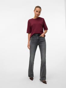 Vero Moda VMGIGI Hohe Taille Ausgestellt Jeans -Medium Grey Denim - 10338392