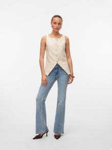Vero Moda VMJEAN Niski stan Krój flared Jeans -Light Blue Denim - 10338395
