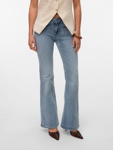 Vero Moda VMJEAN Niski stan Krój flared Jeans -Light Blue Denim - 10338395