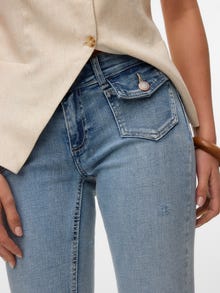Vero Moda VMJEAN Niski stan Krój flared Jeans -Light Blue Denim - 10338395