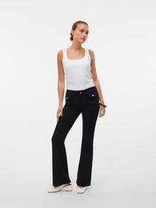 Vero Moda VMJEAN Tiro bajo Corte flared Vaqueros -Black - 10338399