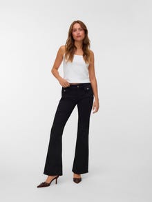 Vero Moda VMJEAN Niski stan Krój flared Jeans -Black - 10338399