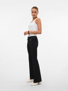 Vero Moda VMJEAN Tiro bajo Corte flared Vaqueros -Black - 10338399