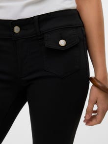 Vero Moda VMJEAN Tiro bajo Corte flared Vaqueros -Black - 10338399
