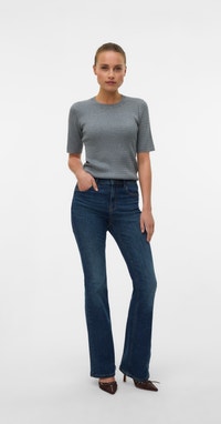VMGIGI High rise Flared Fit Jeans | Dark Blue | Vero Moda®