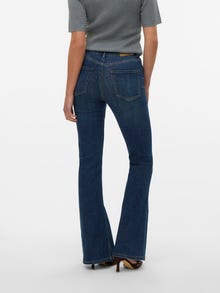 Vero Moda VMGIGI Taille haute Flared Fit Jeans -Dark Blue Denim - 10338404