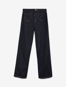 Vero Moda VMTESSA Taille haute Wide Leg Fit Jeans -Dark Blue Denim - 10338560