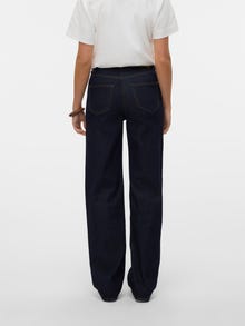 Vero Moda VMTESSA High rise Wide Leg Fit Jeans -Dark Blue Denim - 10338560