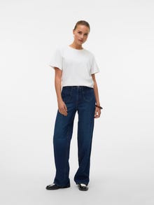 Vero Moda VMTESSA High rise Wide Leg Fit Jeans -Dark Blue Denim - 10338561