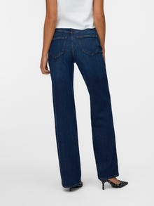 Vero Moda VMTESSA Vita alta Wide Leg Fit Jeans -Dark Blue Denim - 10338561