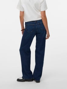 Vero Moda VMTESSA Tiro alto Corte wide leg Vaqueros -Dark Blue Denim - 10338561