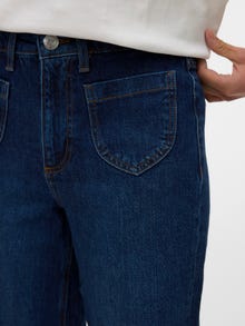 Vero Moda VMTESSA Tiro alto Corte wide leg Vaqueros -Dark Blue Denim - 10338561