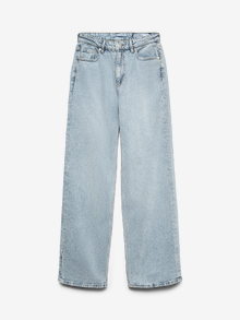 Vero Moda VMTESSA Augstceltne Plaša kāju piegulšana Džinsi -Light Blue Denim - 10338586