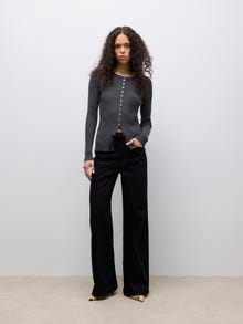 Vero Moda AWMADDIE Taille haute Wide Leg Fit Jeans -Black Denim - 10338630