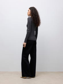 Vero Moda AWMADDIE Taille haute Wide Leg Fit Jeans -Black Denim - 10338630