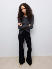 Vero Moda AWMADDIE Taille haute Wide Leg Fit Jeans -Black Denim - 10338630