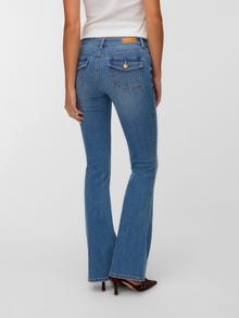 Vero Moda VMSIGI Låg midja Utsvängd passform Jeans -Medium Blue Denim - 10338777