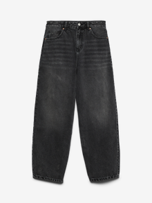 Vero Moda VMBILLIE Vita alta Barrel fit Jeans -Black Denim - 10338845