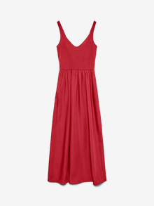 Vero Moda VMVALLY Lang kjole -Ribbon Red - 10338847