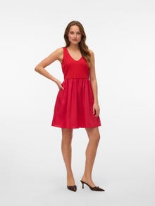 Vero Moda VMVALLY Krótka sukienka -Ribbon Red - 10339147