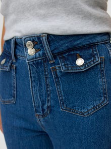 Vero Moda VMTESSA Wysoki stan Szeroki krój - przycięty Jeans -Medium Blue Denim - 10339152