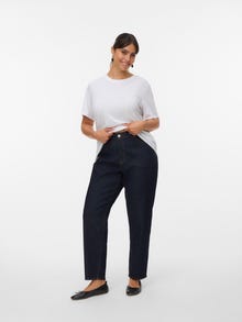 Vero Moda VMCTESSA Høyt snitt Mom Fit Jeans -Dark Blue Denim - 10339299