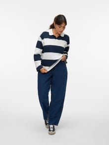 Vero Moda VMCESTELLE Hohe Taille Barrel Fit Jeans -Dark Blue Denim - 10339303