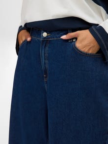 Vero Moda VMCESTELLE Visok uspon Bačva stane Traperice -Dark Blue Denim - 10339303