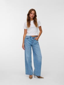 Vero Moda VMLULLU Taille basse Wide Leg Fit Jeans -Light Blue Denim - 10339312