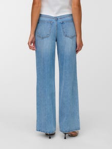 Vero Moda VMLULLU Taille basse Wide Leg Fit Jeans -Light Blue Denim - 10339312