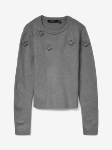 Vero Moda VMCROSE Neulepuserot -Medium Grey Melange - 10339685