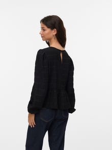 Vero Moda Tavapärane lõige Ümmargune kaelus Top -Black - 10339902