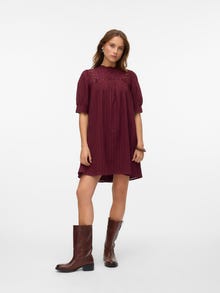 Vero Moda VMCALLIE Trumpa suknelė -Tawny Port - 10339912