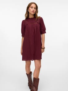 Vero Moda VMCALLIE Trumpa suknelė -Tawny Port - 10339912