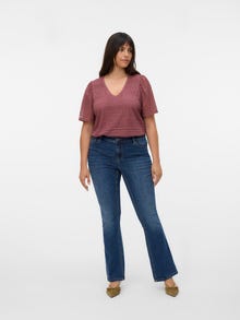 Vero Moda VMCFLASH Taille moyenne Flared Fit Jeans -Dark Blue Denim - 10339976