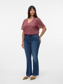 Vero Moda VMCFLASH Taille moyenne Flared Fit Jeans -Dark Blue Denim - 10339976