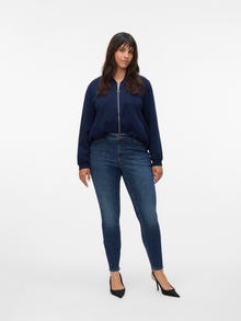 Vero Moda VMCFLASH Vita media Skinny Fit Jeans -Dark Blue Denim - 10339977