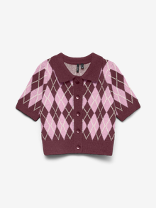 Vero Moda VMSALLY Gebreid vest -Burgundy - 10340476