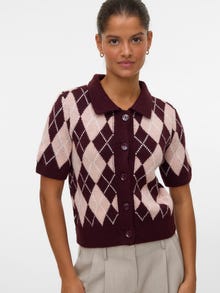Vero Moda VMSALLY Πλεκτή ζακέτα -Burgundy - 10340476