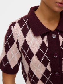 Vero Moda VMSALLY Stickad kofta -Burgundy - 10340476