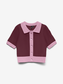 Vero Moda VMSALLY Gebreid vest -Burgundy - 10340476