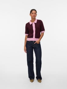 Vero Moda VMSALLY Strikket cardigan -Burgundy - 10340476