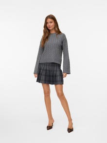 Vero Moda VMPIPER Mittlere Taille Kurzer Rock -Medium Grey Melange - 10340663
