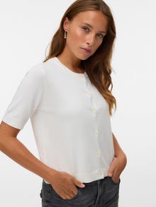 Vero Moda VMLUCIA Stickad kofta -Snow White - 10340802